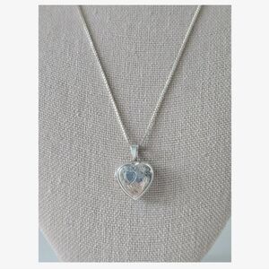Silver Heart Locket Necklace
